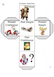 Christmas Tenses Dice