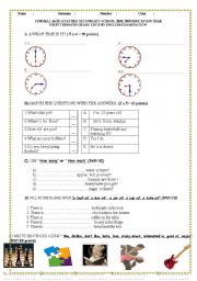 English worksheet: exam