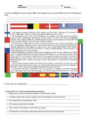 English Worksheet: European Union