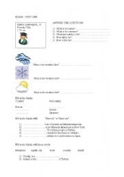 English worksheet: 5th grade unit 1