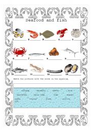 English Worksheet: SEAFOOD AND FISH