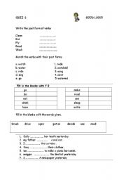 English worksheet: past tense