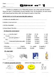 English worksheet: quiz