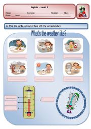 English Worksheet: WHATS THE WEATHER LIKE?