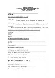 English worksheet: reading worksheets