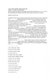 English Worksheet: use of english first certificate with key 