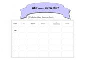 English worksheet: What ..........do you like ? GRID