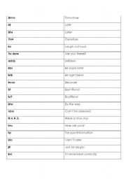 English Worksheet: Generation Y Texting