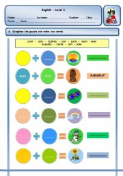 English Worksheet: COMPOUND NOUNS