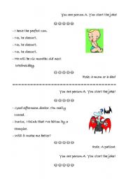 English Worksheet: Jokes for reported speech Part1