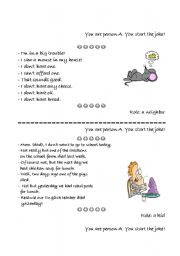 English Worksheet: Jokes for reported speech Part 2