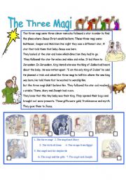 English Worksheet: The three magi