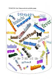 English worksheet: word sorting