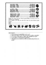 English worksheet: Horoscope