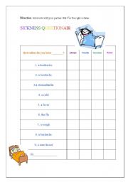 English Worksheet: Questionair