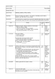 English Worksheet: Useful lesson plan when you start and do not know your class