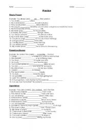 English Worksheet: Worksheet to practice Simple Present, Present Continuous and Superlatives