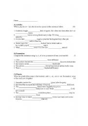 English Worksheet: grammar