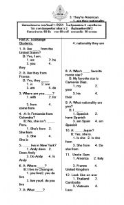 English worksheet: Final Test M2