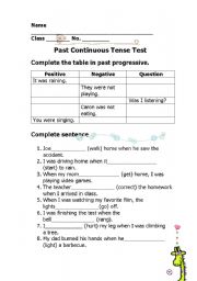 English Worksheet: past con