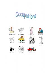 English worksheet: Occupations