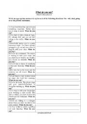 English Worksheet: Future forms