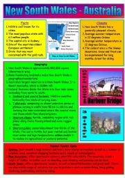 English Worksheet: New South Wales (State) - Australia