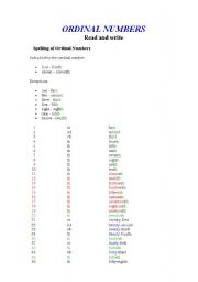 English worksheet: Numbers