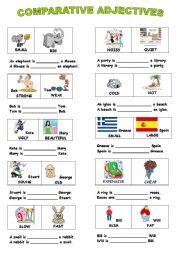 English Worksheet: Comparative Adjectives