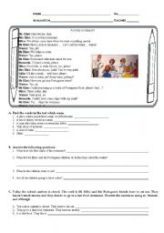 English Worksheet: A lovely restaurant- test