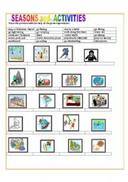 English Worksheet: Seasons and Activities