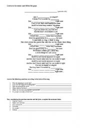 English Worksheet: Inversion of subject