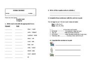 English worksheet: Introduction to the simple past tense