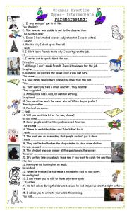 English Worksheet: Paraphrasing for upper- intermediate students