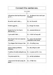 English worksheet: Connect the sentences