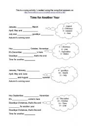 English Worksheet: Months of the Year