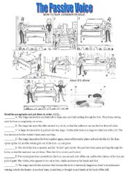 English Worksheet: The Passive Voice - How to Saw Someone in Two