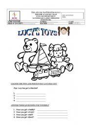 English Worksheet: Lucys Toys