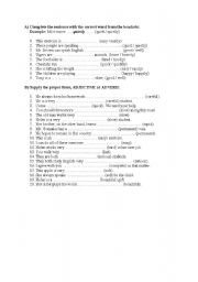 English Worksheet: Adjectives and Adverbs