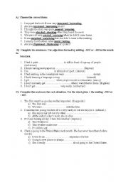 English worksheet: ADJECTIVES