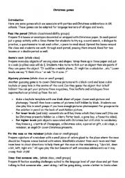 English Worksheet: christmas games