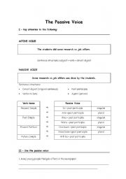 English Worksheet: Passive Voice