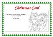 English Worksheet: Making a Christmas card