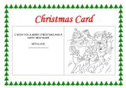 English worksheet: Making a Christmas card