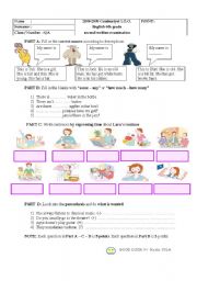 English Worksheet: 6th graders examination 