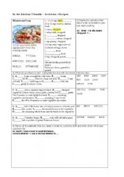 English Worksheet: Recipes