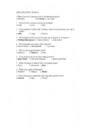 English Worksheet: Quiz questions for esl students