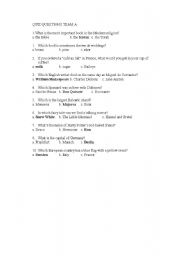 English worksheet: Quiz questions for esl students