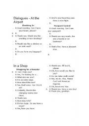 English Worksheet: DIALOGUES