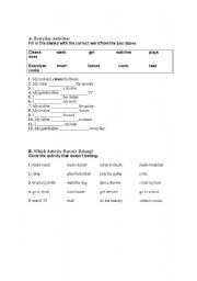 English worksheet: present simple